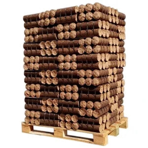 Bûches de Bois Densifié de Nuit - Palette 960kg (Longue Durée)